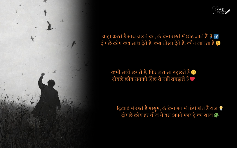 दोगले लोगों पर शायरी