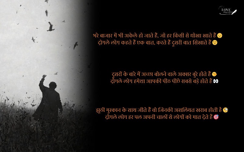 दोगले लोगों पर शायरी