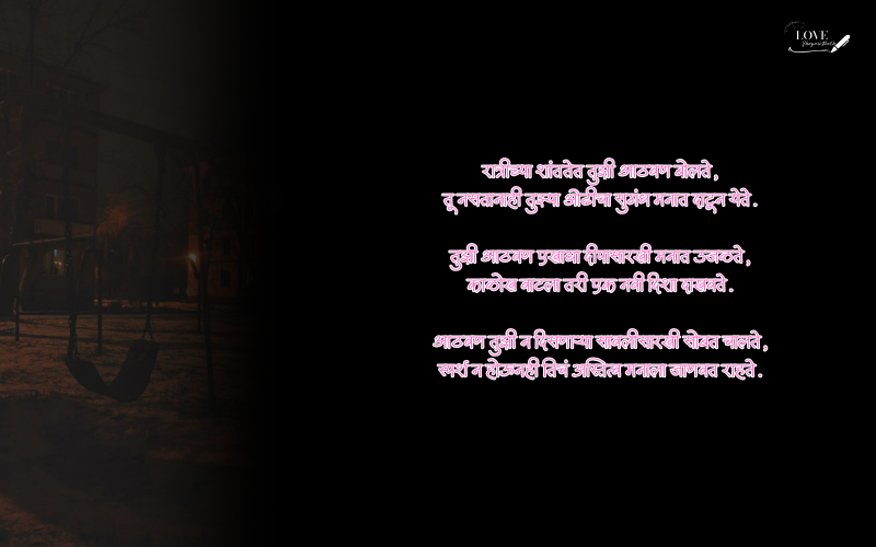 आठवण शायरी मराठी