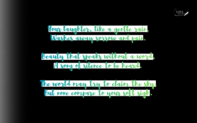 Tareef Shayari for Beautiful Girl in English